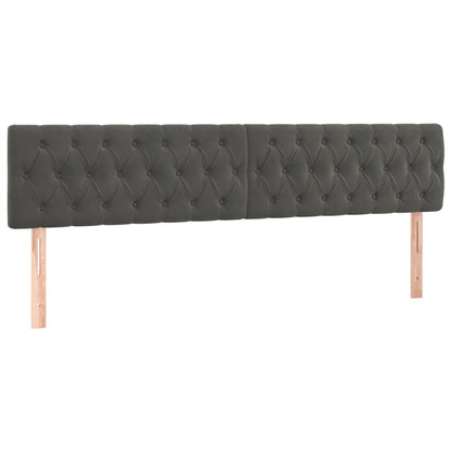 Kontinentalseng Med Madras 180x200 Cm Fløjl Mørkegrå - Billede 6