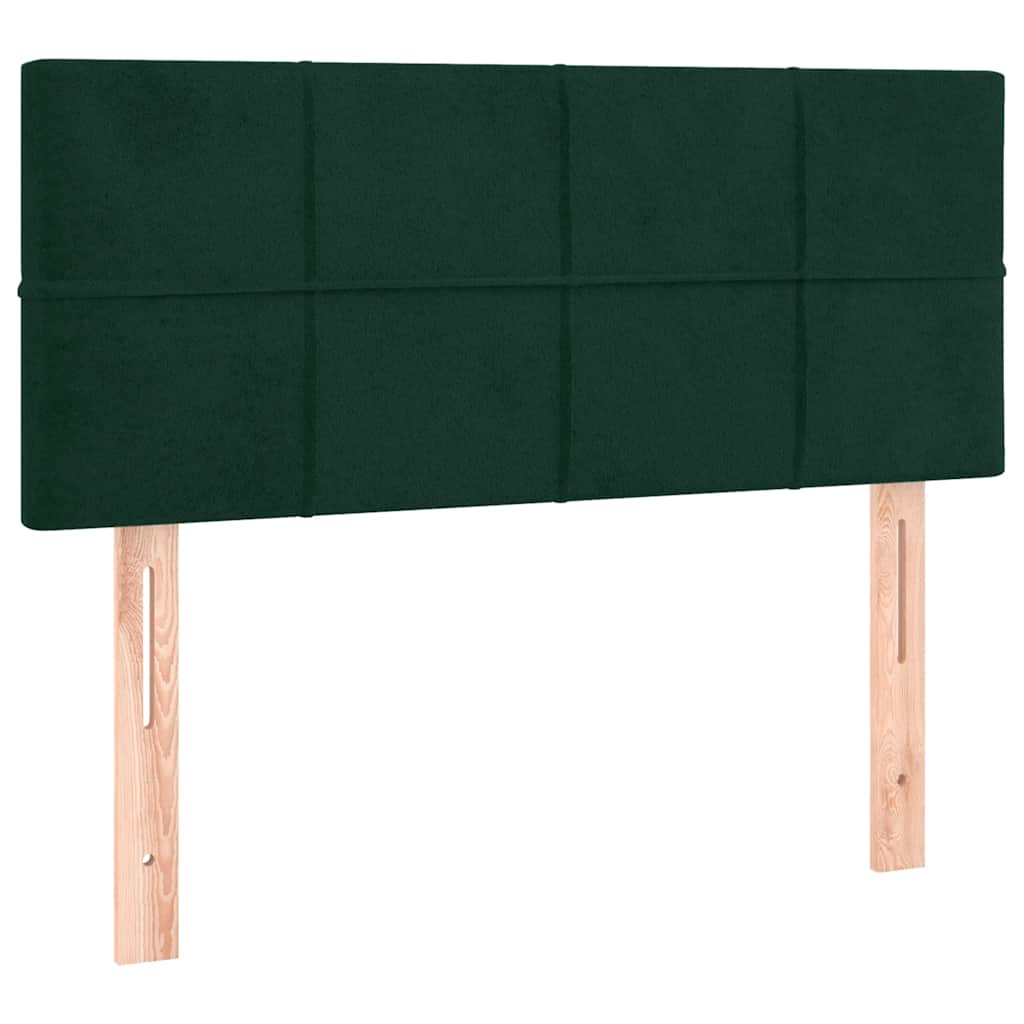 Kontinentalseng Med Madras 90x200 Cm Fløjl Mørkegrøn - Billede 6