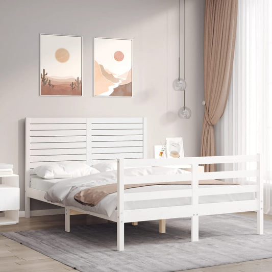 Sengeramme Med Sengegavl Small Double Massivt Træ