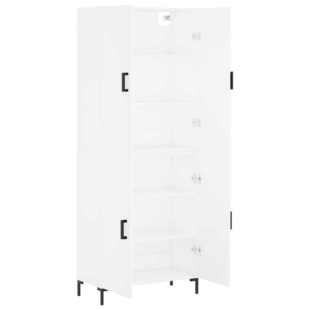Højskab 69,5x34x180 Cm Konstrueret Træ - Billede 4