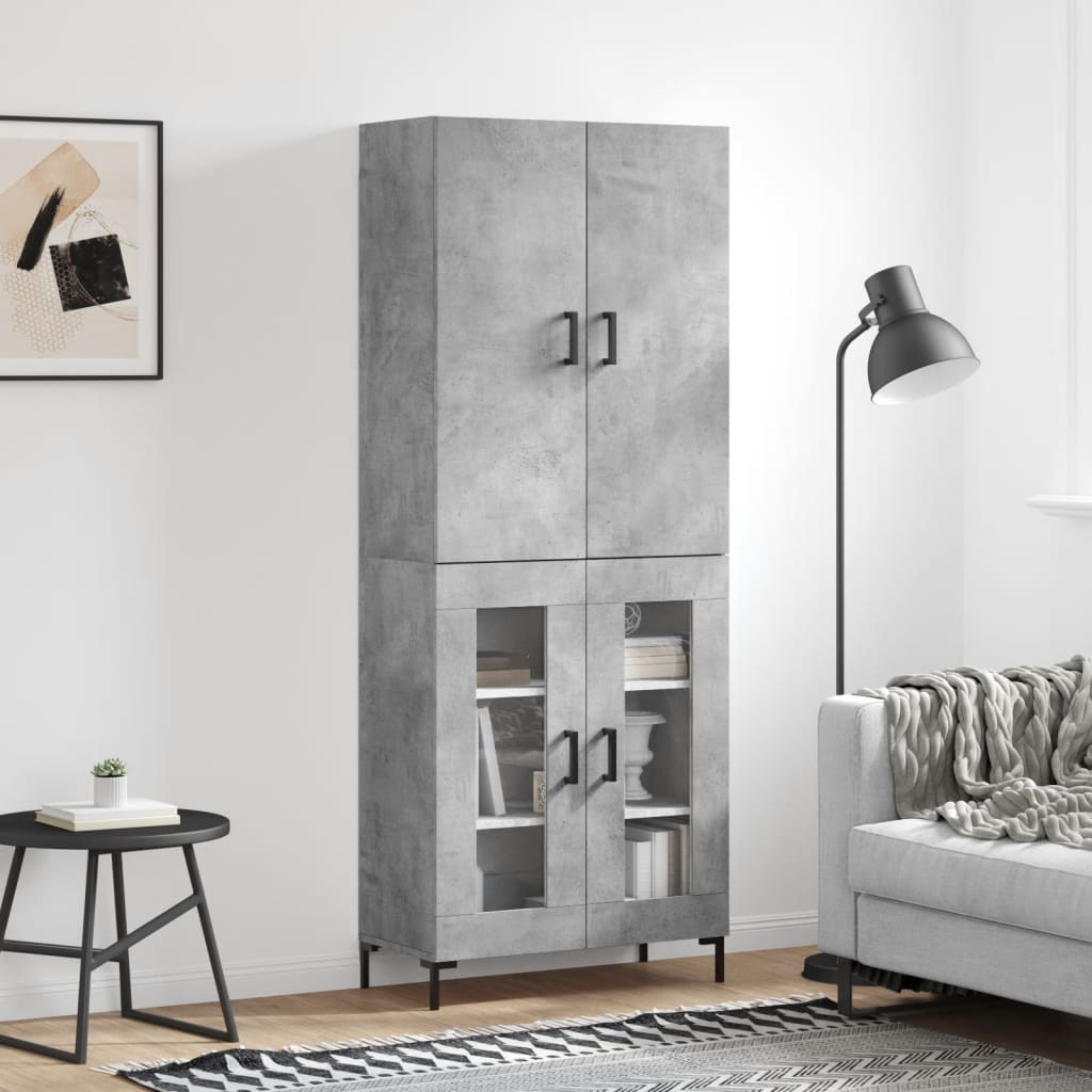 Højskab 69,5x34x180 Cm Konstrueret Træ