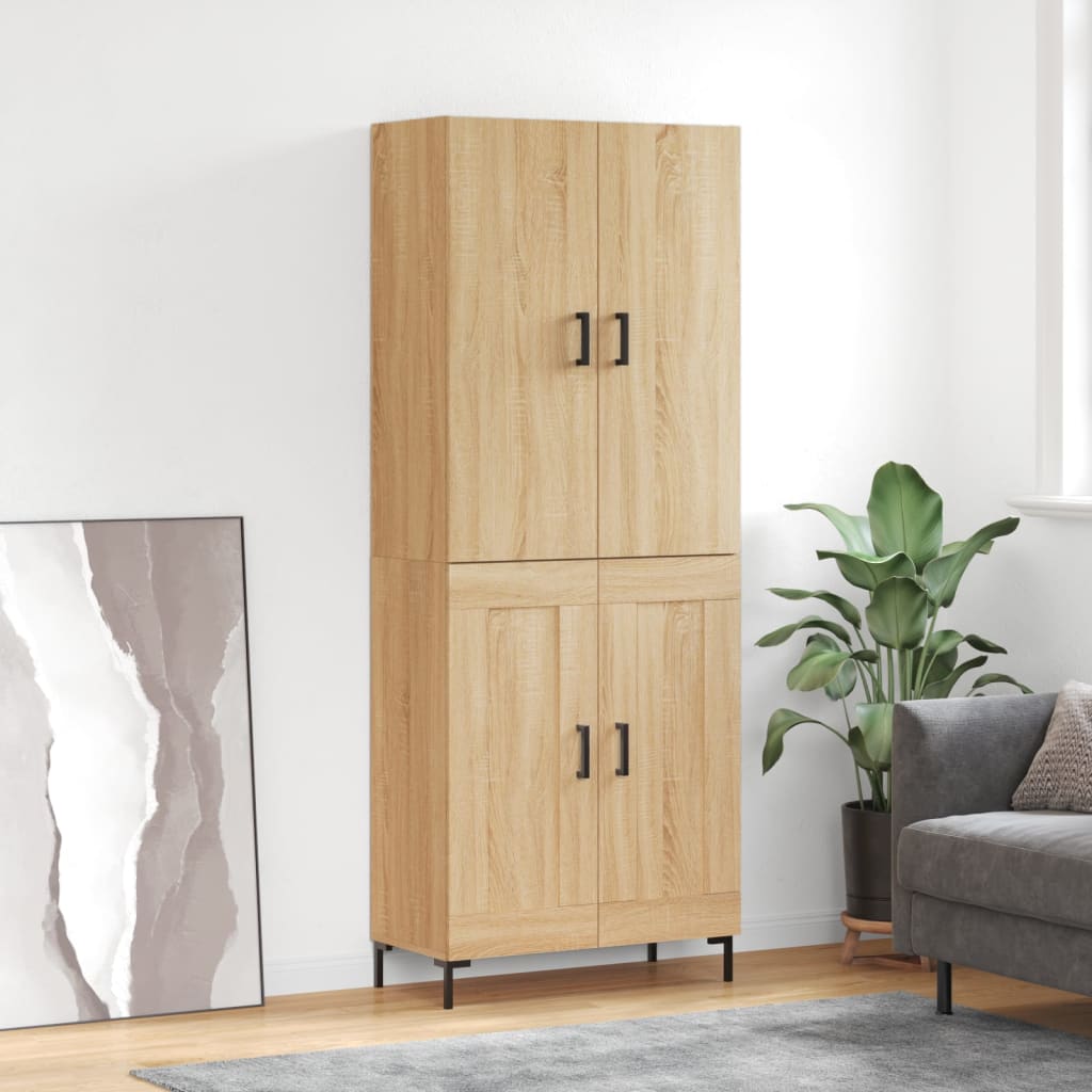 Højskab 69,5x34x180 Cm Konstrueret Træ