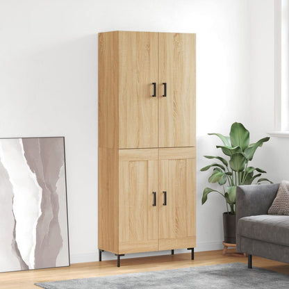 Højskab 69,5x34x180 Cm Konstrueret Træ