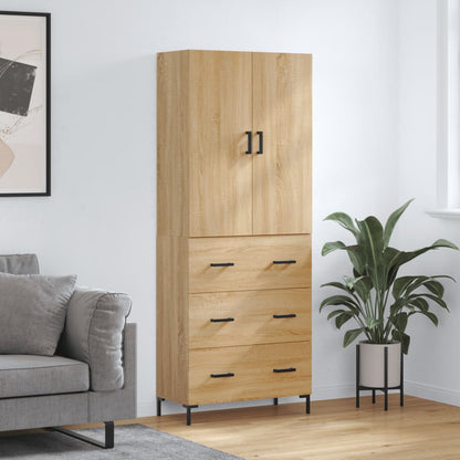 Højskab 69,5x34x180 Cm Konstrueret Træ