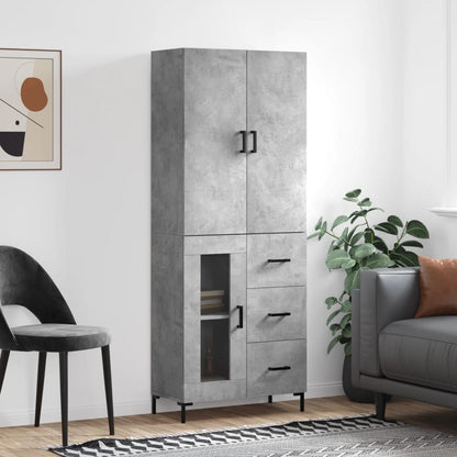 Højskab 69,5x34x180 Cm Konstrueret Træ