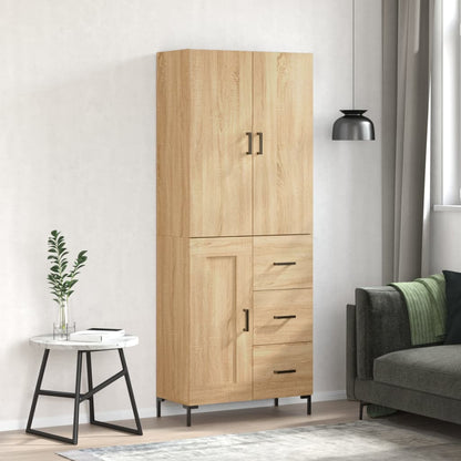 Højskab 69,5x34x180 Cm Konstrueret Træ