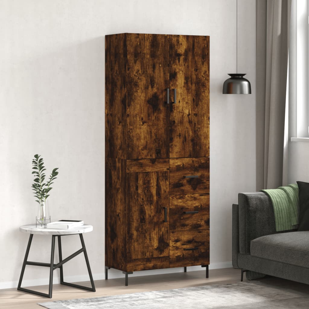 Højskab 69,5x34x180 Cm Konstrueret Træ