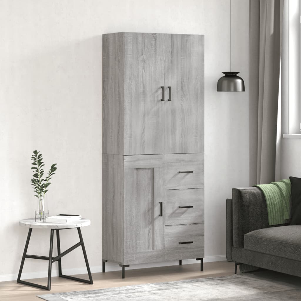 Højskab 69,5x34x180 Cm Konstrueret Træ