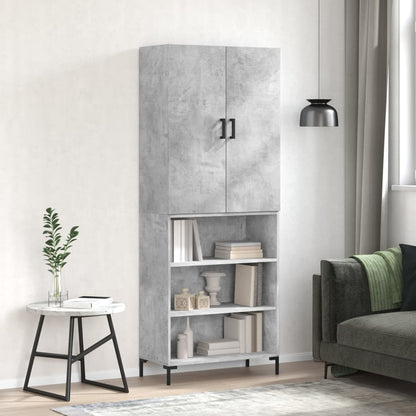 Højskab 69,5x34x180 Cm Konstrueret Træ