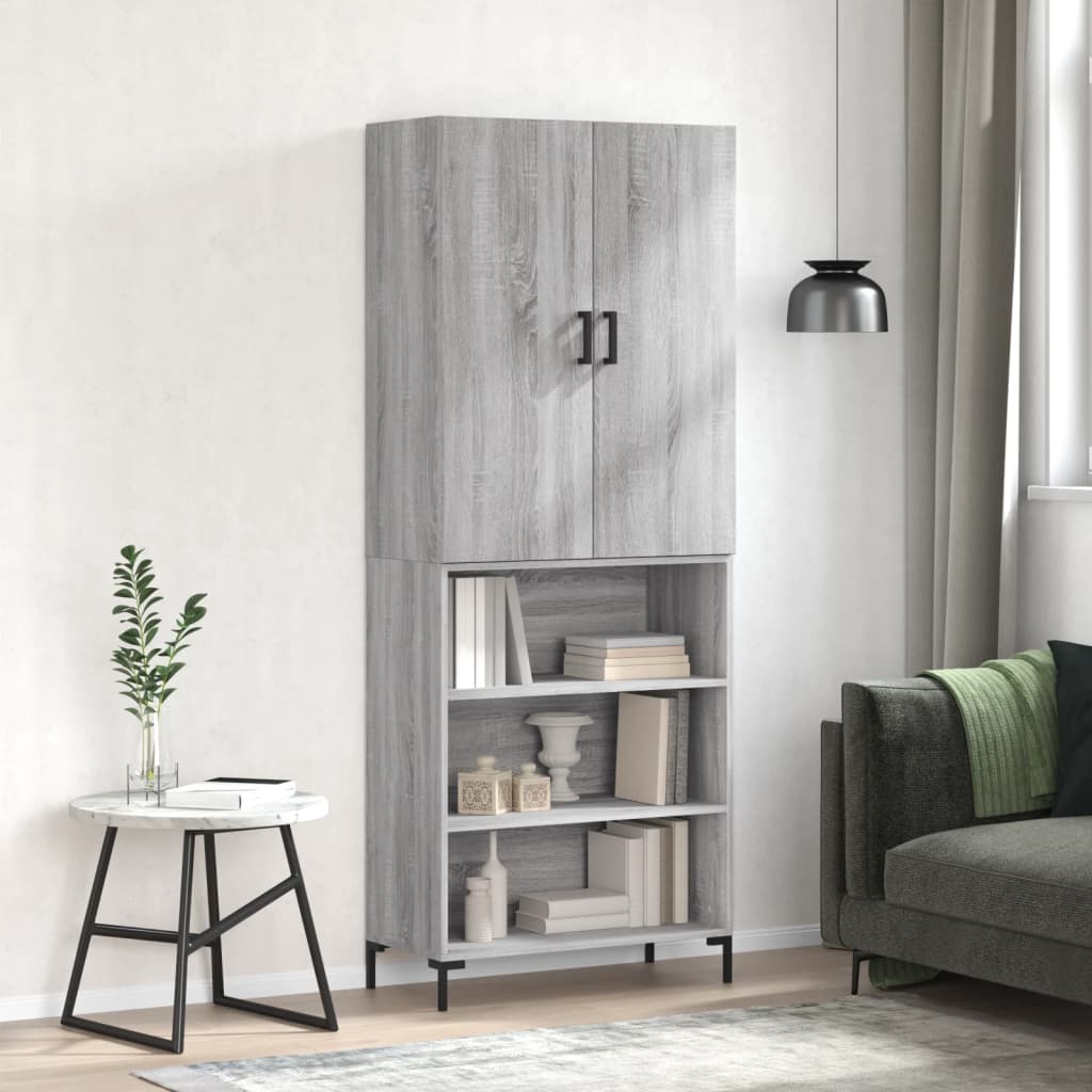 Højskab 69,5x34x180 Cm Konstrueret Træ