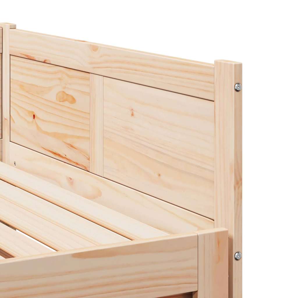 Utrækkelig Dag-seng Brun 180 200 Cm Massivt Fyrretræ - Billede 10