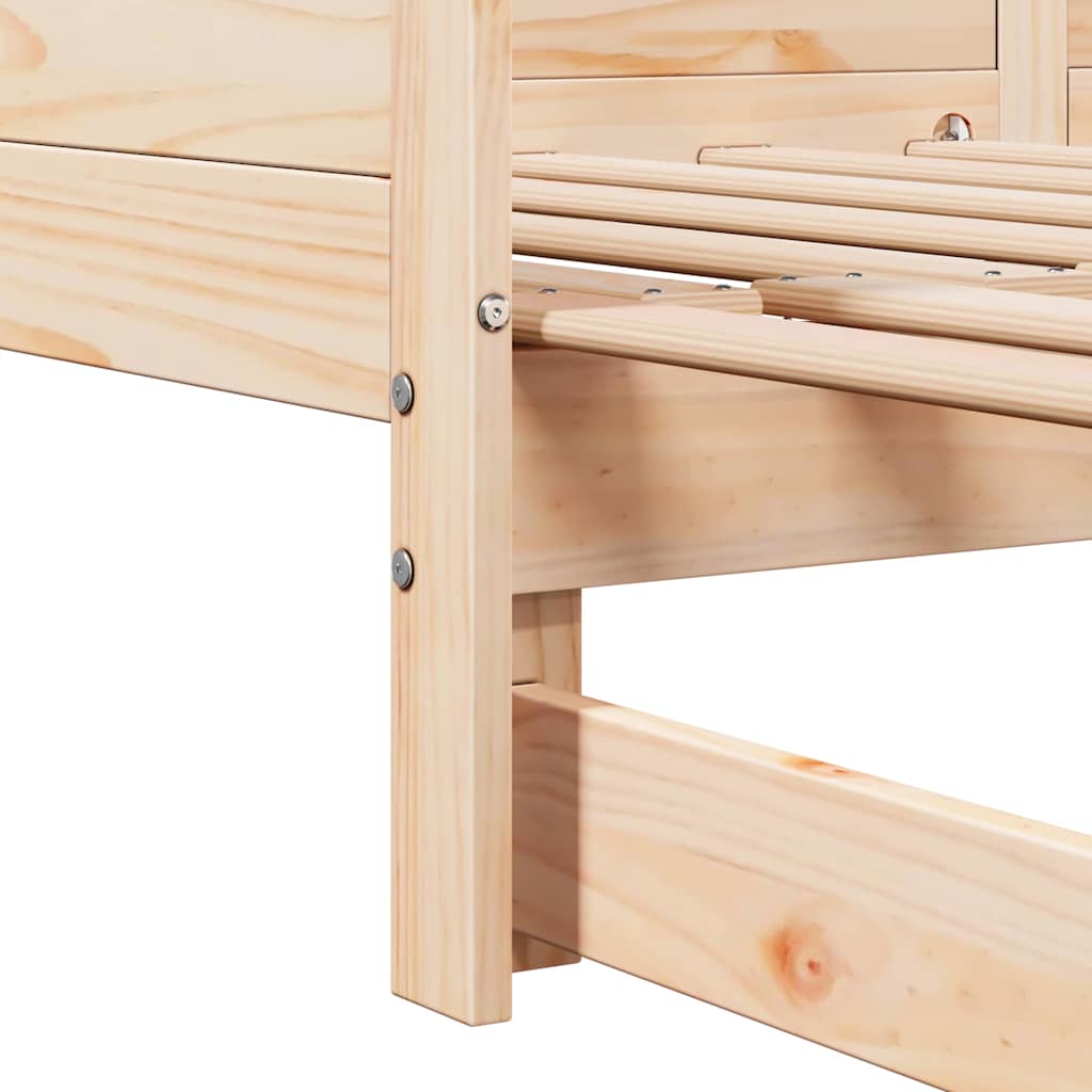 Utrækkelig Dag-seng Brun 180 200 Cm Massivt Fyrretræ - Billede 11