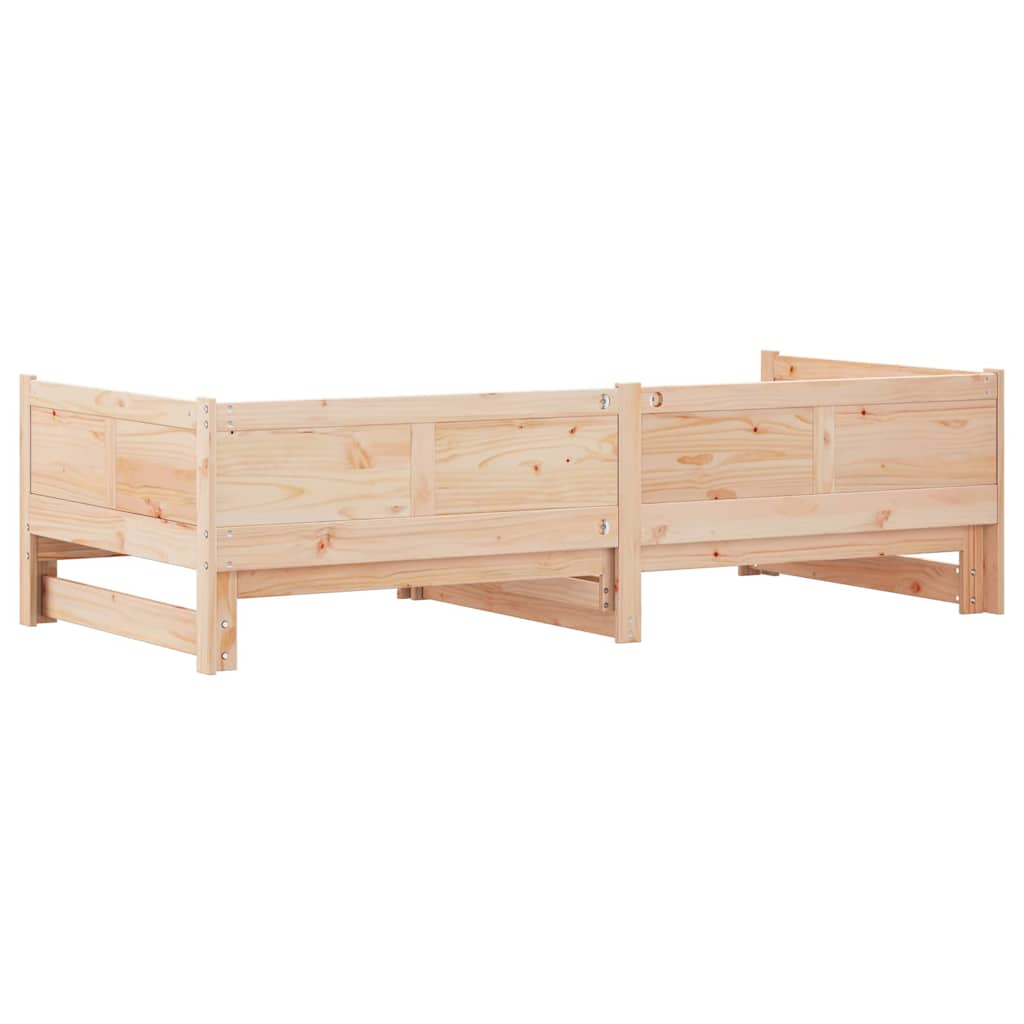 Utrækkelig Dag-seng Brun 180 X 200 Cm Massivt Fyrretræ - Billede 9