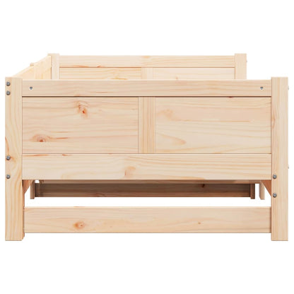 Utrækkelig Dag-seng Brun 180 X 200 Cm Massivt Fyrretræ - Billede 8