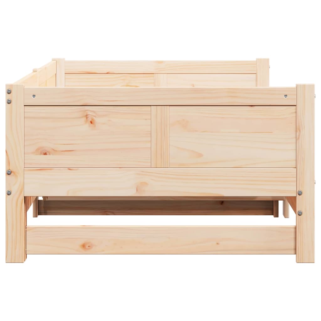 Utrækkelig Dag-seng Brun 180 200 Cm Massivt Fyrretræ - Billede 8