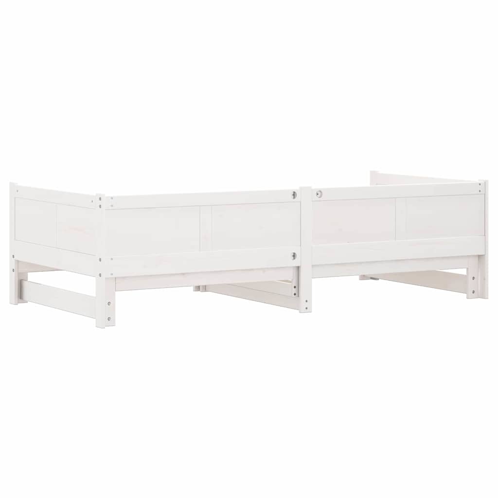 Udtrækkelig Dag-seng 203,5 X 184 X 56,5 Cm Massivt Fyrretræ - Billede 8