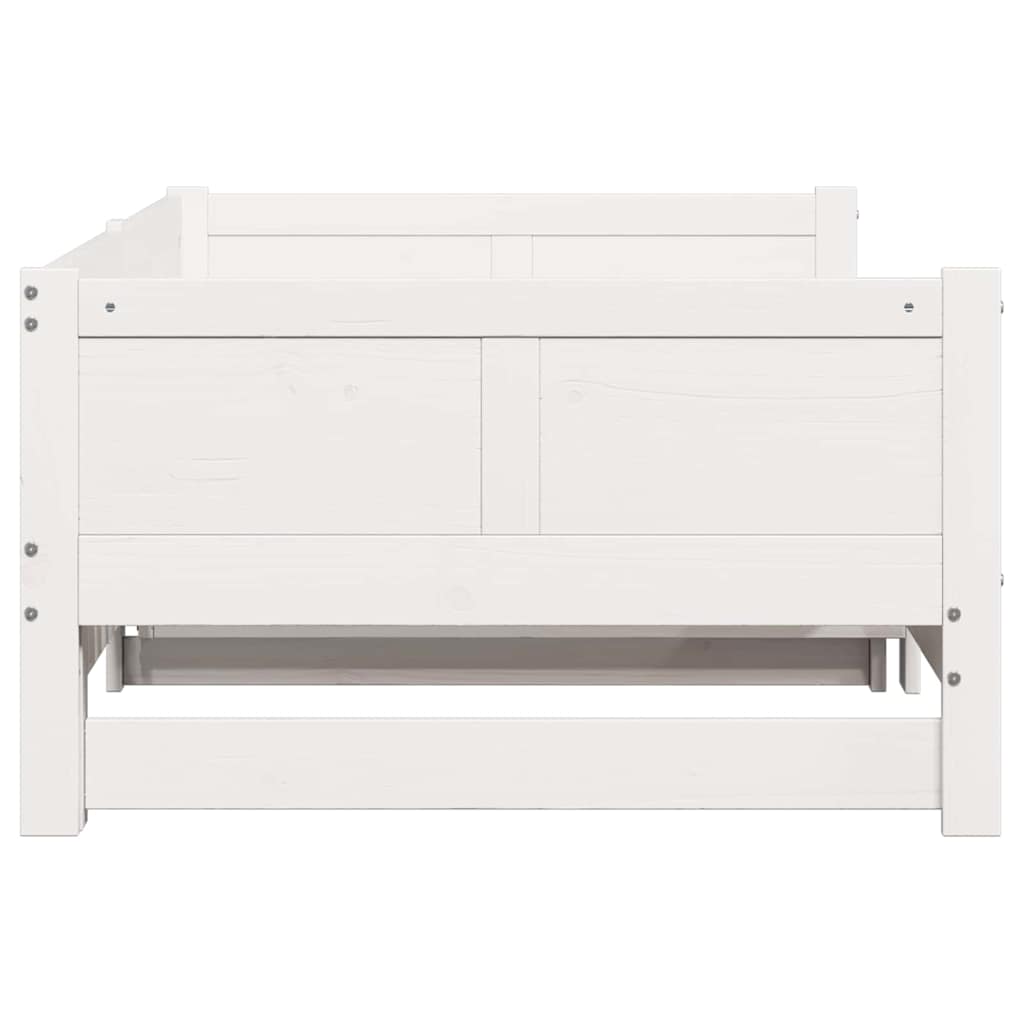 Udtrækkelig Dag-seng 203,5 X 184 X 56,5 Cm Massivt Fyrretræ - Billede 7