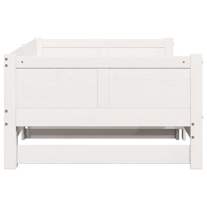 Udtrækkelig Dag-seng 203,5 X 184 X 56,5 Cm Massivt Fyrretræ - Billede 7
