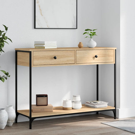 Konsolbord 100X34,5X75 Cm Konstrueret Træ