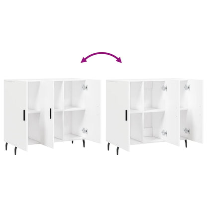 Skab 90x34x80 Cm Konstrueret Træ - Billede 9