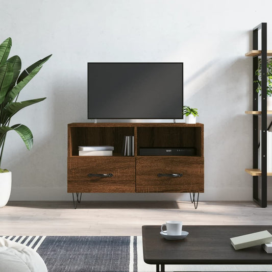 Tv-Bord 80X36X50 Cm Konstrueret Træ Etræsfarve