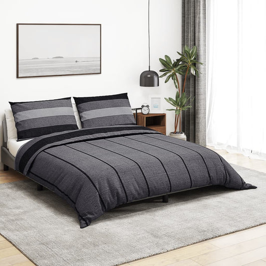 Sengetøj 155X220 Cm Bomuld Mørkegrå