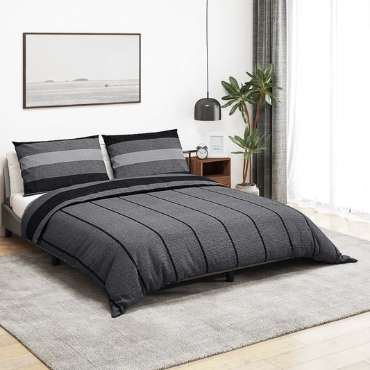 Sengetøj 260X220 Cm Bomuld Mørkegrå