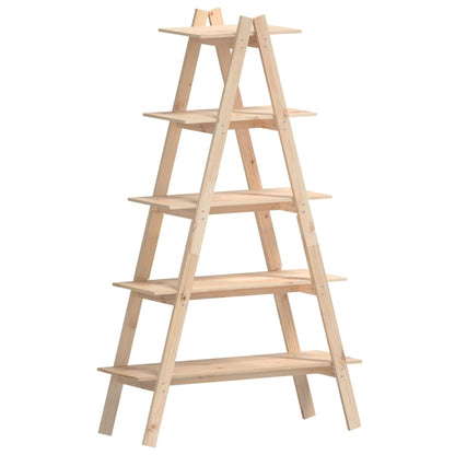 A-formet Reol Med 5 Hylder 110x40x180,5 Cm Massivt Fyrretræ - Billede 5