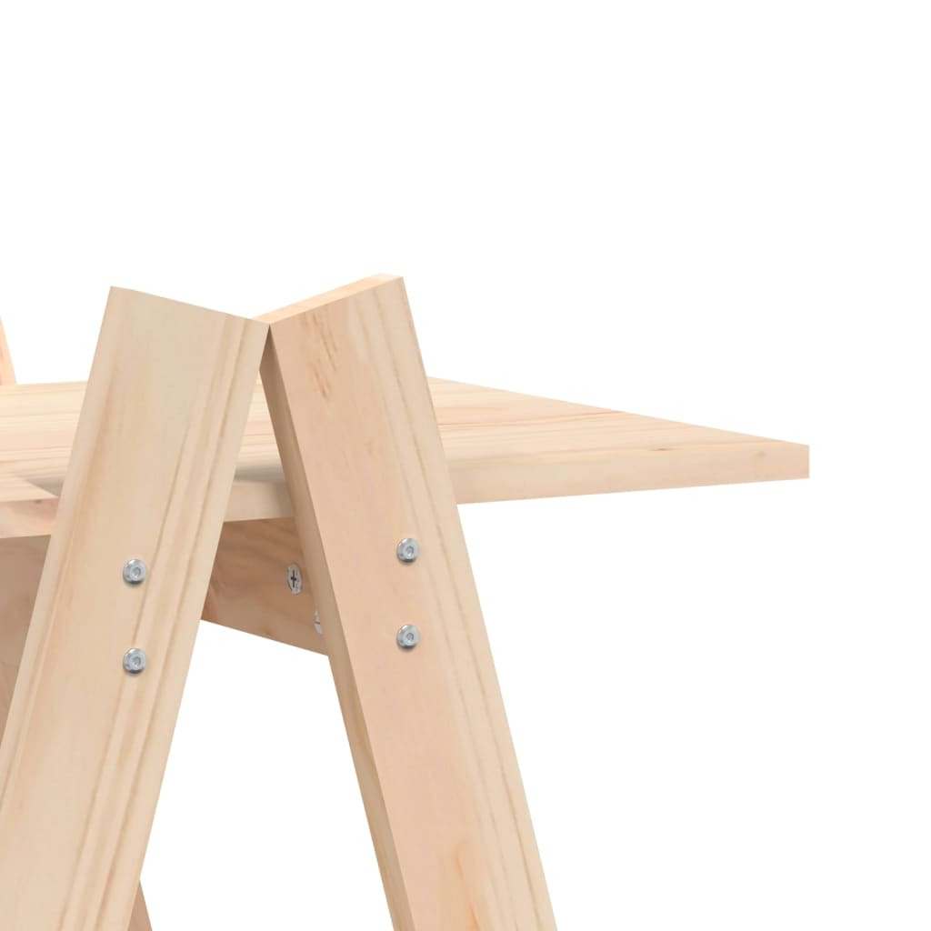 A-formet Reol Med 5 Hylder 110x40x180,5 Cm Massivt Fyrretræ - Billede 7