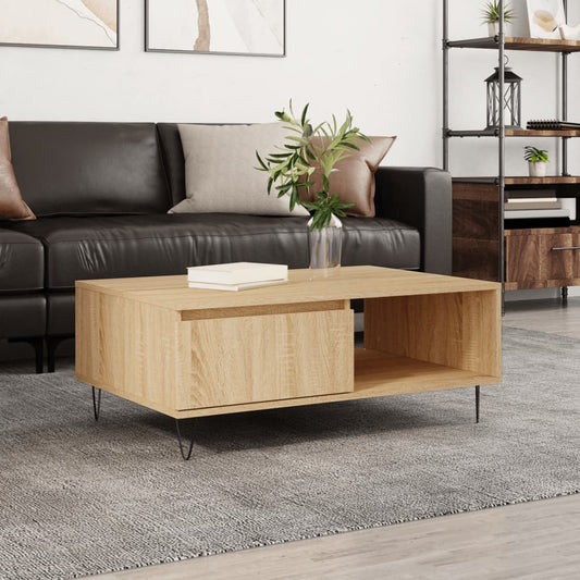 Sofabord 90X60X35 Cm Konstrueret Træ