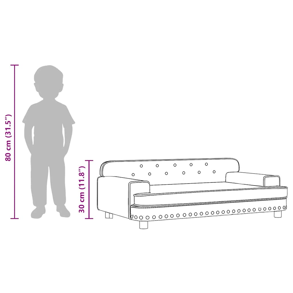 Børnesofa Kunstlæder - Billede 8