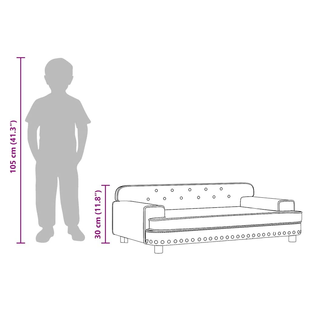 Børnesofa Kunstlæder - Billede 9