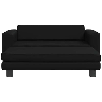 Børnesofa Med Fodskammel 100x50x30 Cm Kunstlæder - Billede 3