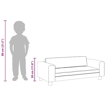 Børnesofa Med Fodskammel 100x50x30 Cm Kunstlæder - Billede 11