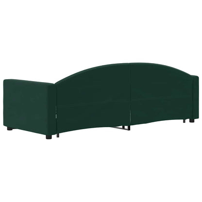 Daybed Med Udtræk 80x200 Cm Velour Mørkegrøn - Billede 5
