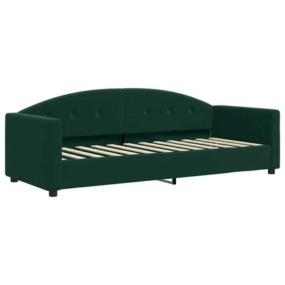 Daybed Med Udtræk 80x200 Cm Velour Mørkegrøn - Billede 6