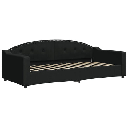 Daybed Med Udtræk Og Skuffer 80x200 Cm Stof Sort - Billede 4