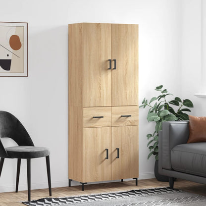 Højskab 69,5x34x180 Cm Konstrueret Træ