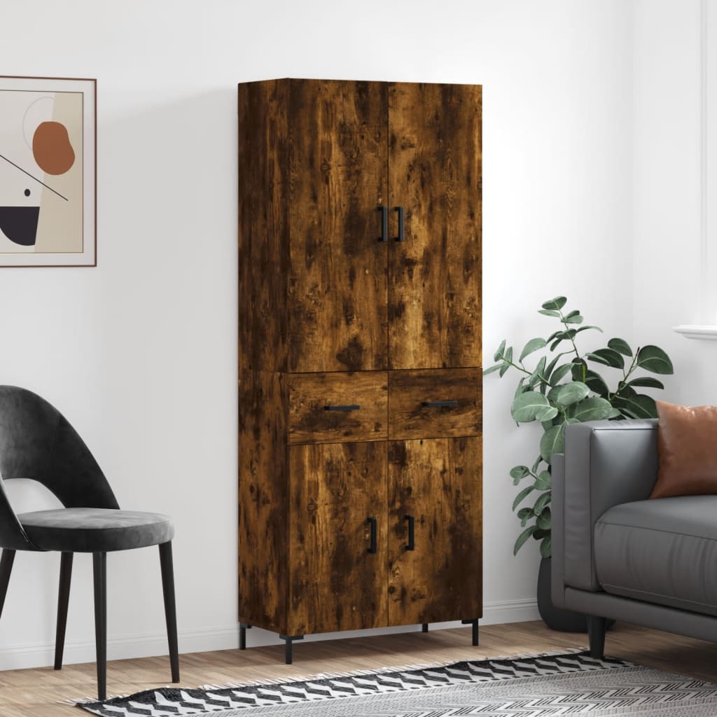 Højskab 69,5x34x180 Cm Konstrueret Træ