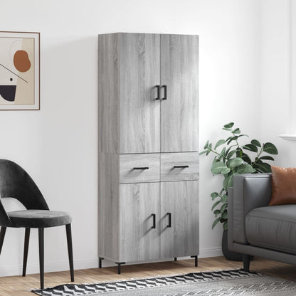 Højskab 69,5x34x180 Cm Konstrueret Træ