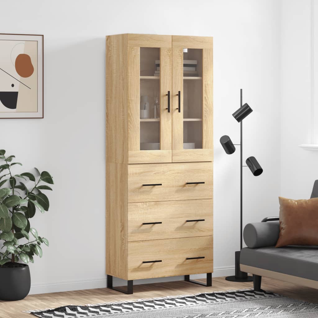 Højskab 69,5X34X180 Cm Konstrueret Træ