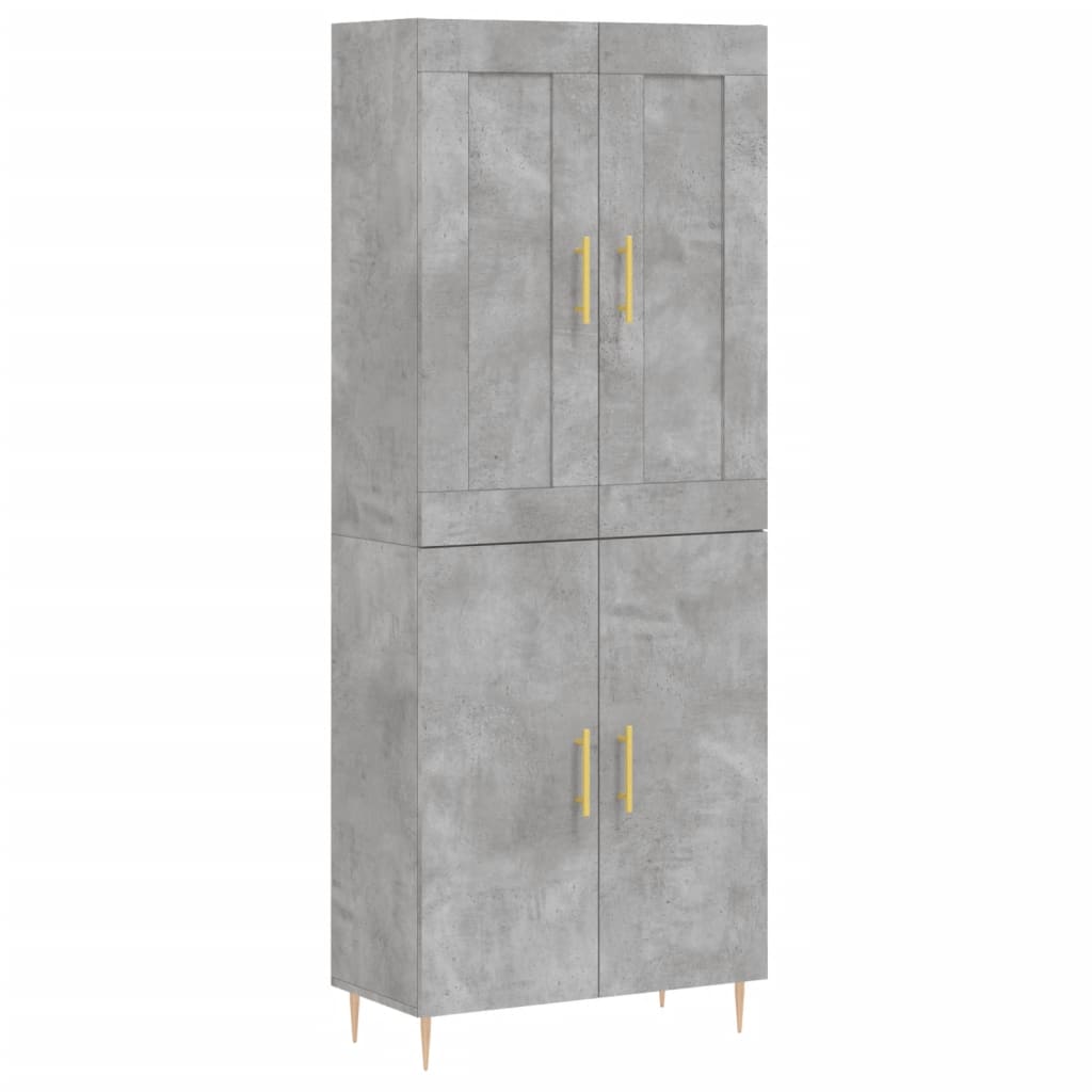 Højskab 69,5x34x180 Cm Konstrueret Træ - Billede 2