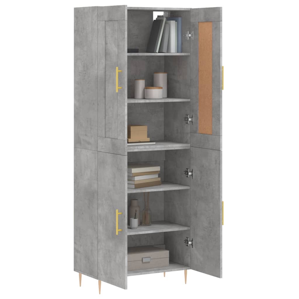 Højskab 69,5x34x180 Cm Konstrueret Træ - Billede 3