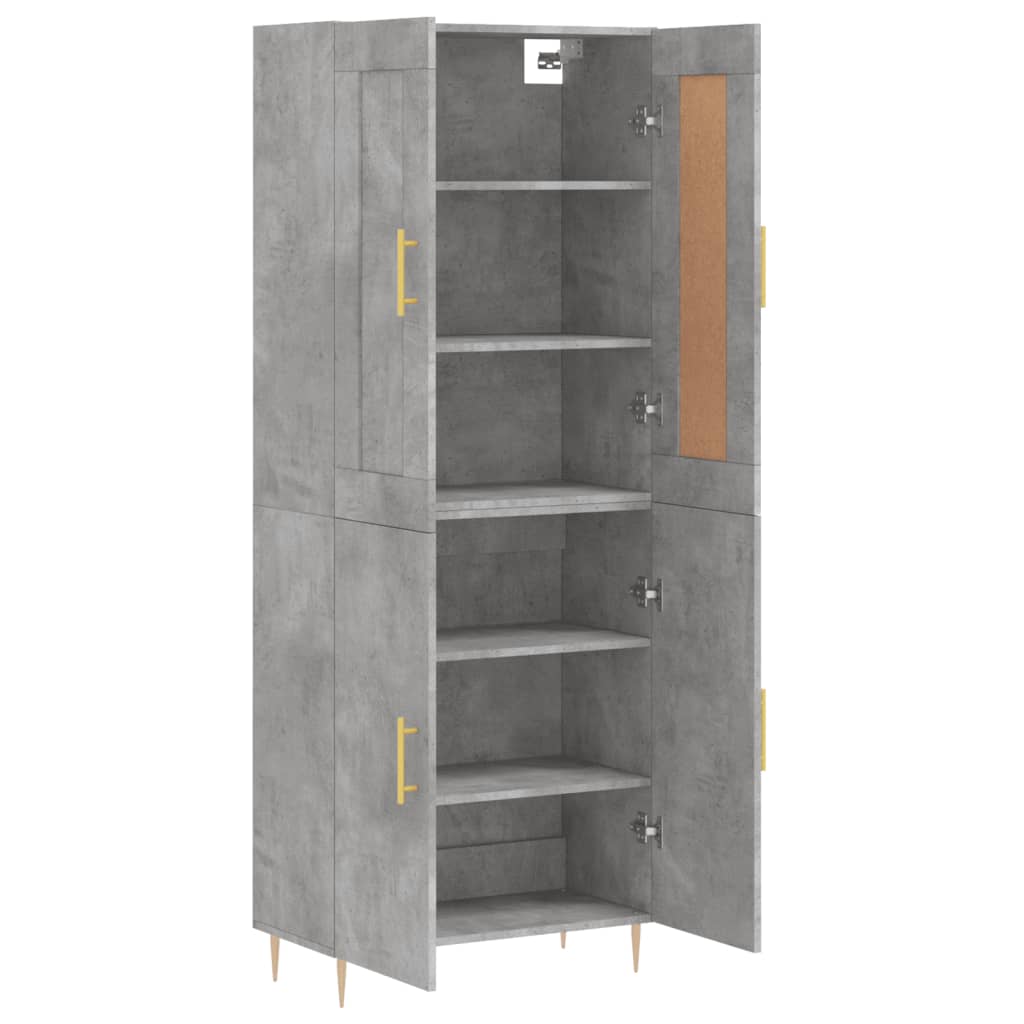 Højskab 69,5x34x180 Cm Konstrueret Træ - Billede 4