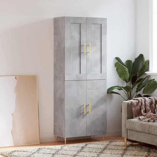 Højskab 69,5x34x180 Cm Konstrueret Træ - Hovedbillede