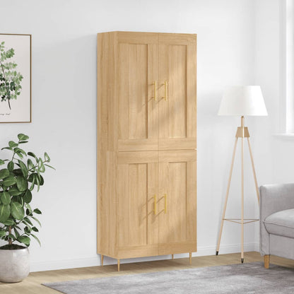 Højskab 69,5x34x180 Cm Konstrueret Træ