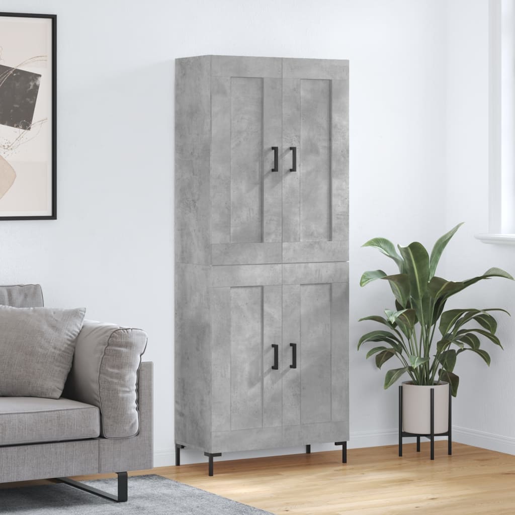 Højskab 69,5x34x180 Cm Konstrueret Træ