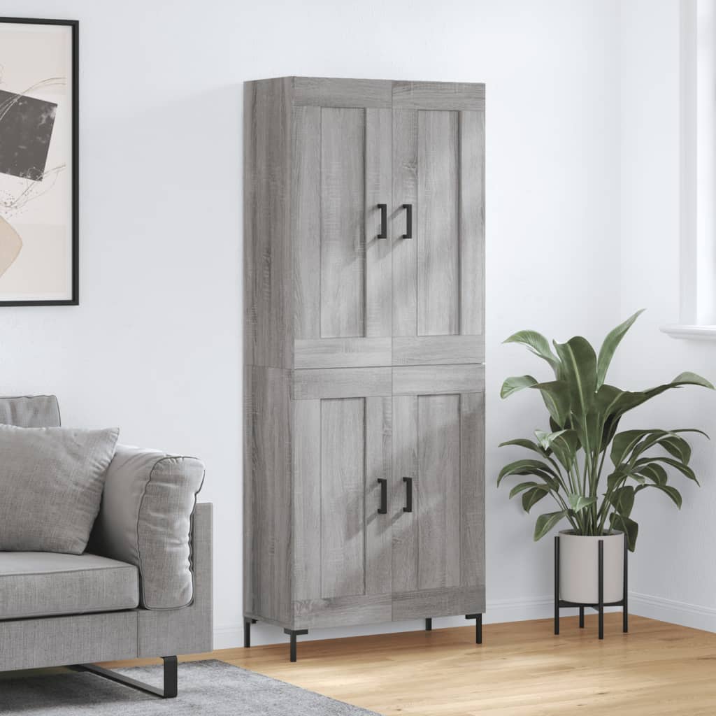 Højskab 69,5x34x180 Cm Konstrueret Træ