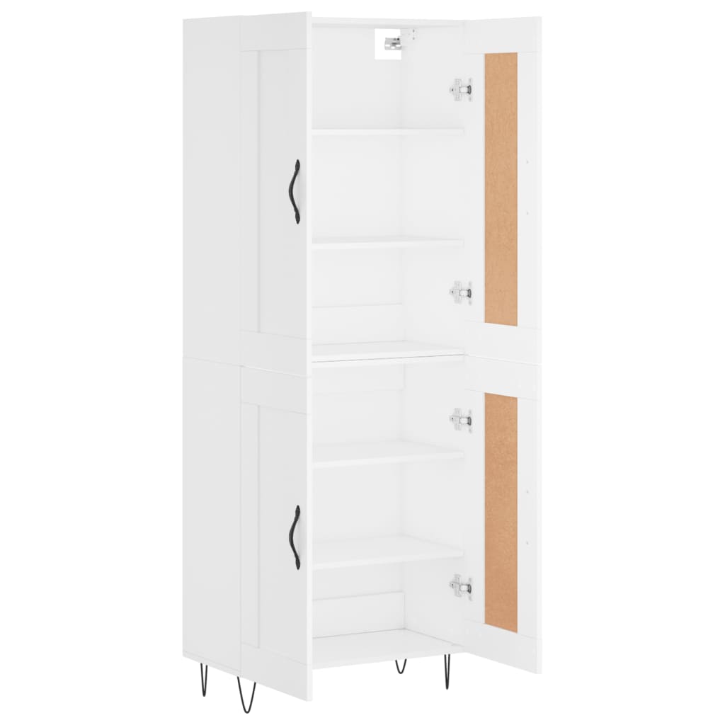Højskab 69,5x34x180 Cm Konstrueret Træ - Billede 4