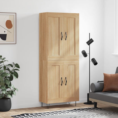 Højskab 69,5x34x180 Cm Konstrueret Træ
